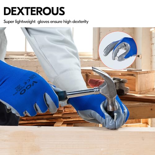 10Pairs Non Slip Safety Work Gloves (10 Count)