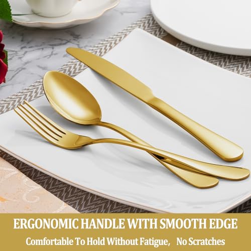 16 Piece Gold Dinner Forks Set (16 Count)