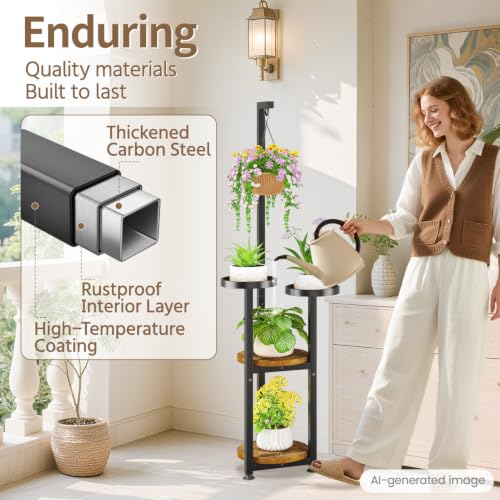Hanging Plant Stand Holder Indoor Outdoor Tall