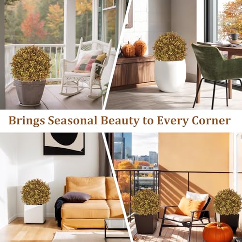 24" Artificial Outdoor Fall Plants (Yellow)