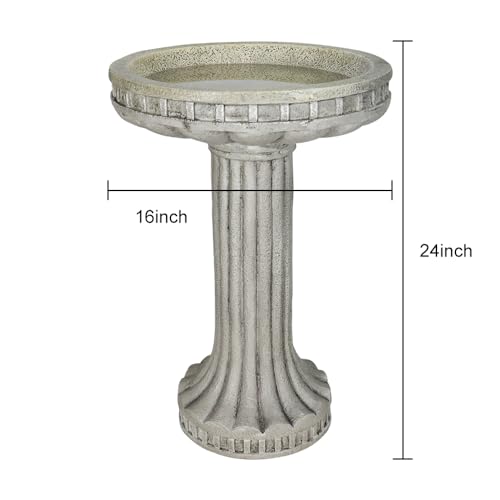 24 Inch Height Outdoor Bird Bath
