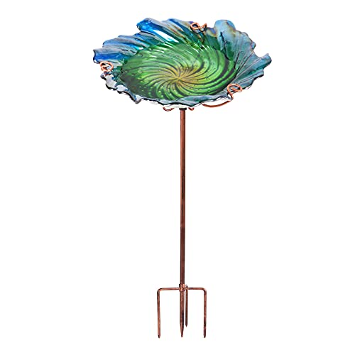 26" Glass Bird Bath