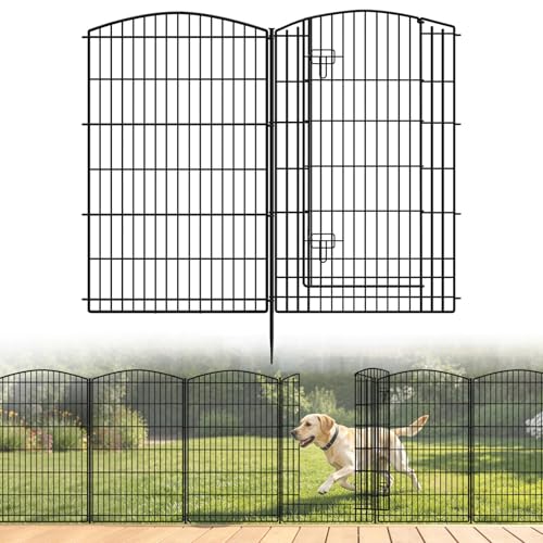 Decorative Garden Fence 6 Panels 13ft (6 Panels 13ft(L)-42"(H) - With Gate)