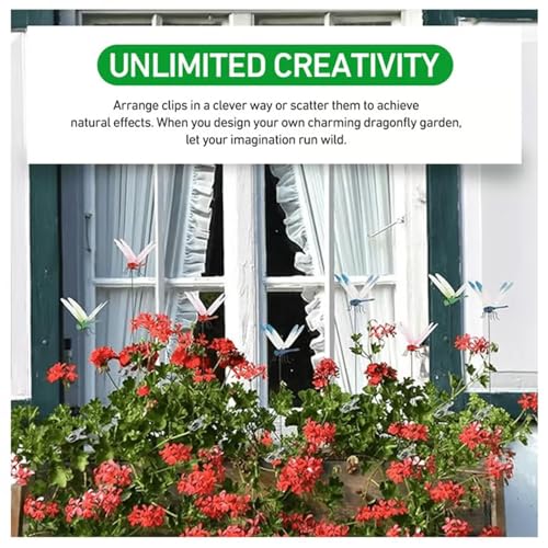 20 Pcs 5 Color Dragon Fly Clips (20 Count)
