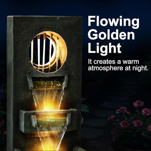 39.3” H Modern Outdoor Fountain (Green / 39.3inches)