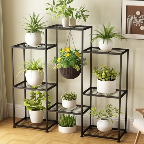 Metal Plant Stand Indoor Metal Plant Stands Outdoor Tiered Plant Shelf for Multiple Plants