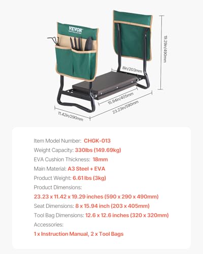 Garden Kneeler and Seat Heavy Duty