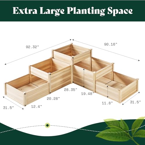 3 Tier Raised Garden Bed for Outdoor Gardening