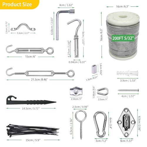 5 32" Wire Cable Rope Kit (200 Foot)