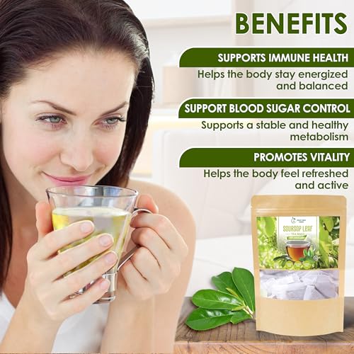 Premium Soursop Leaves Tea Bags (40 Count)