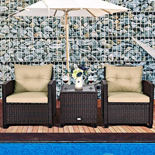 3 Pieces Patio Furniture Set
