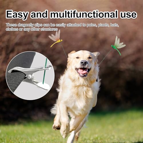 16 PCS Dragonfly Clips for Garden Decor