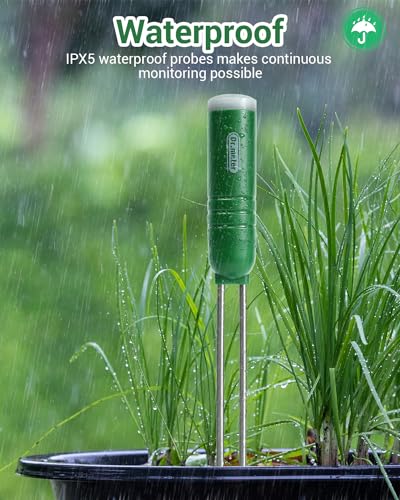 4-in-1 Soil Moisture Meter 300ft Wireless Soil Tester Sensor