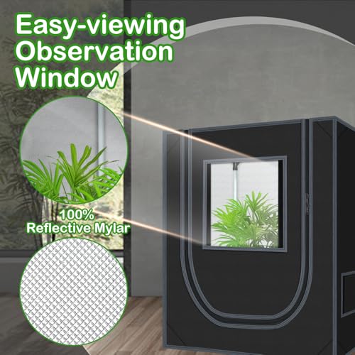 18"x30"x36" Grow Tent for Indoor Plants 600D Mylar Hydroponic Growing Tent