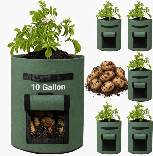 5 Pack 10 Gallon Potato Grow Bags (5 Count)