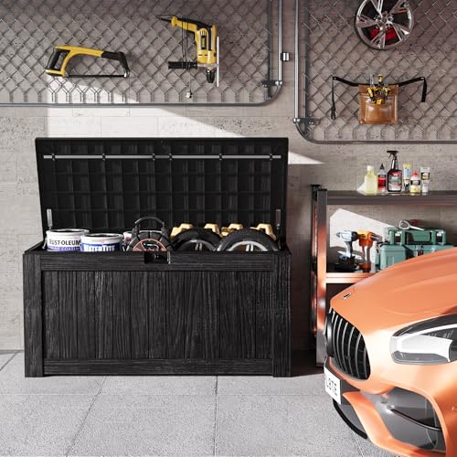 Outdoor Storage Box 120 Gallon Storage Bin with Lid for Patio Furniture