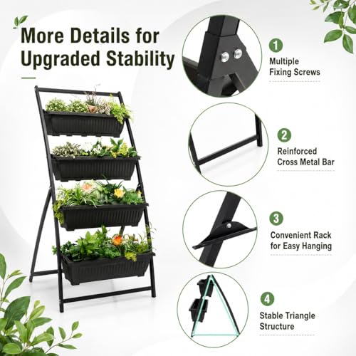 2 Pcs 5.2FT Vertical Raised Garden Bed (30" x 28" x 63")