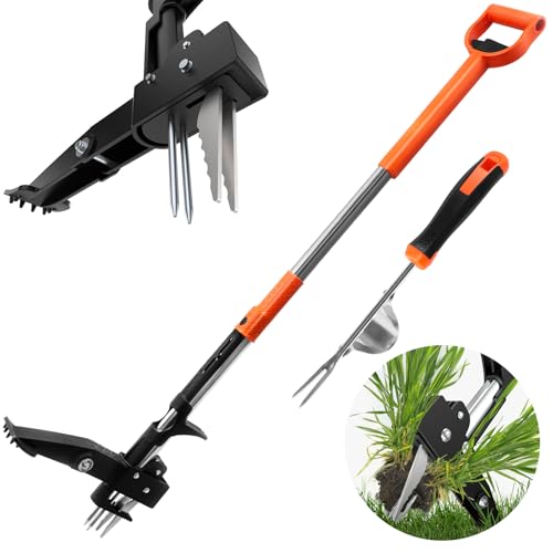 2 Pack Upgraded Weed Puller Tool Kit with Long Adjustable Handle