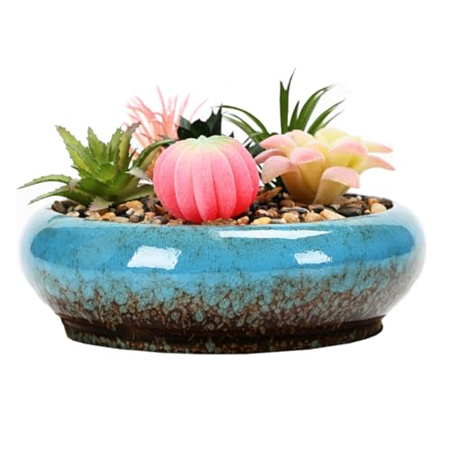 Lotus Bowl Planter (Ice Blue)
