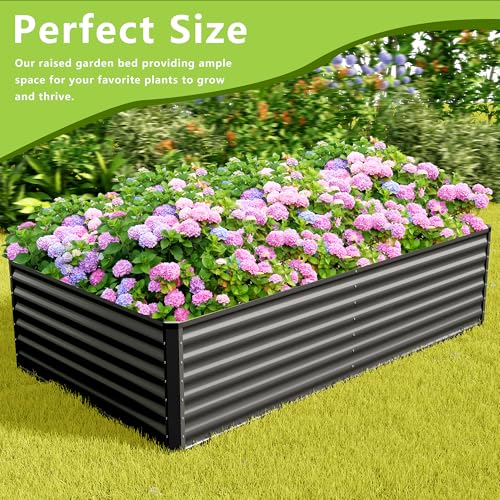 8x4x2FT Galvanized Raised Garden Bed