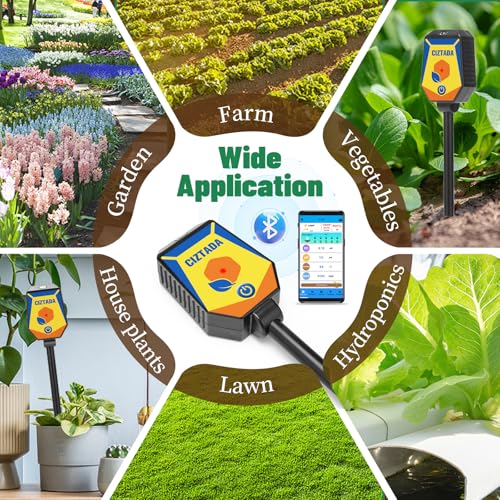 Smart Soil Moisture Meter 8 in 1 pH Salinity Fertility EC Meter