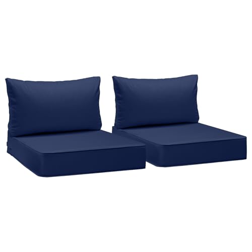Outdoor Chair Cushions (Navy Blue / 25.5"x25.5"x5" / 25.5"x13.5")