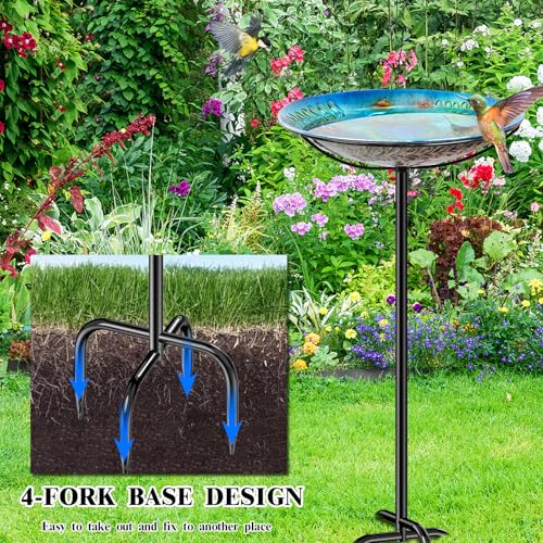 Metal Bird Bath for Outside Feeder Bowl