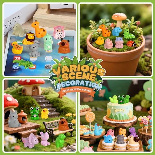 70 Pcs Mini Resin Animals