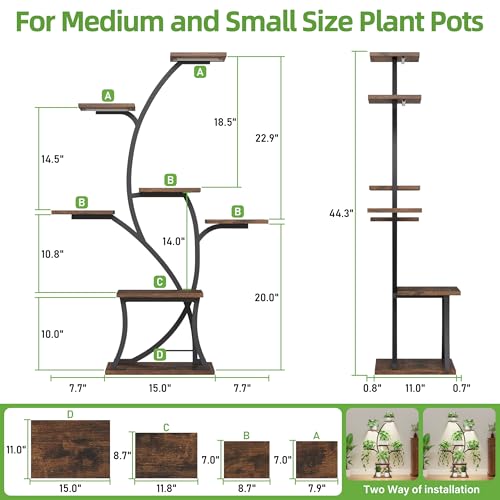Indoor Plant Stand with Grow Light
