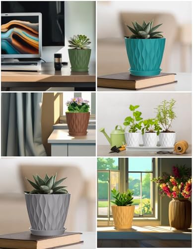 6 Inch Plant Pots (Colorful / 6inch)