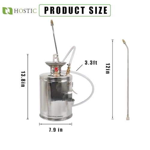 1 Gallon Stainless Steel Sprayer Hand Pump Sprayer