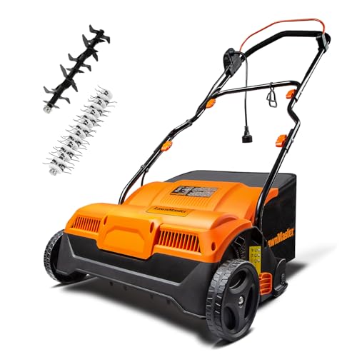 GVB1316 Electric 16” 13 Amp Dethatcher and Scarifier with 12 Gallon Collection Bag