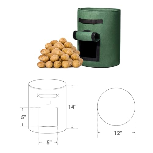 5 Pack 7 Gallon Potato Growing Bags (5 Count)