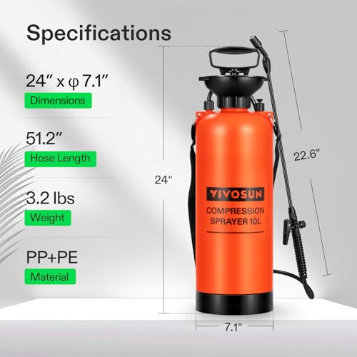 2.64 Gallon Pump Pressure Sprayer