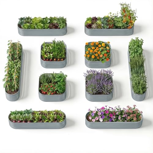 10 Pack Galvanized Raised Garden Beds Kit