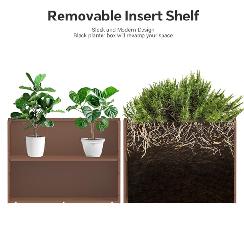 Metal Planter with Powder Coating (Pb32x12x24-terracotta)