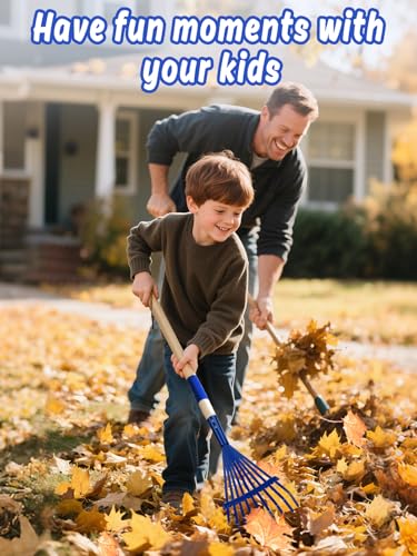 33" Kids Leaf Rake with Gloves