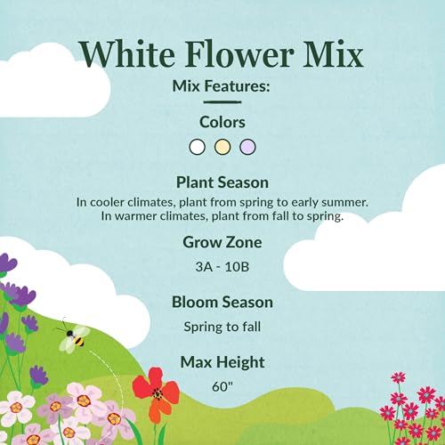 White Bulk Wildflower Seeds (16 Ounce)