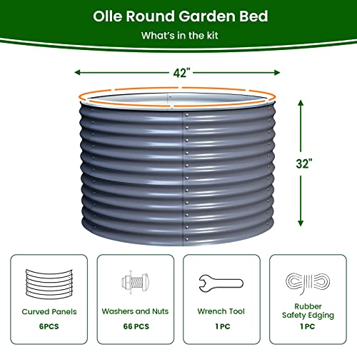 32" Tall Metal Raised Garden Bed