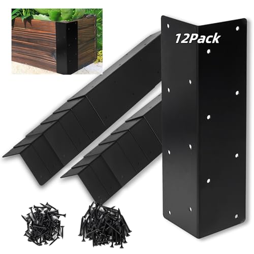 12 Pcs Raised Garden Bed Corner Brackets (12 Count)