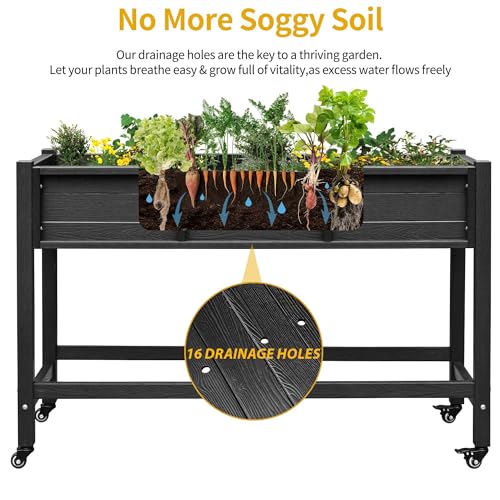 47x18x31in Raised Garden Bed HDPE