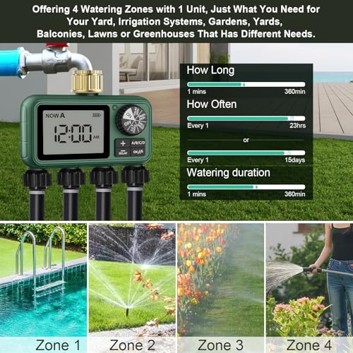 Water Timer for Outdoor Garden Hose