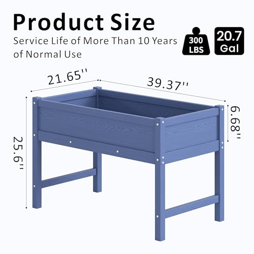 Raised Garden Bed Outdoor with Legs