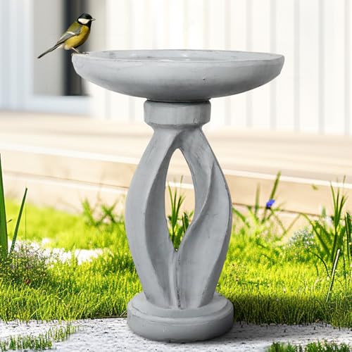 21.8" Tall Outdoor Bird Bath for Garden