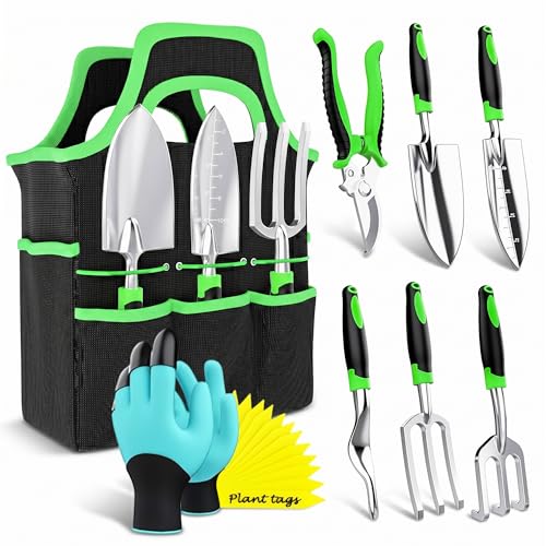 Garden Tools Set 8 PCS Heavy Duty Stainless Steel Gardening Tools for Women (8 Count)