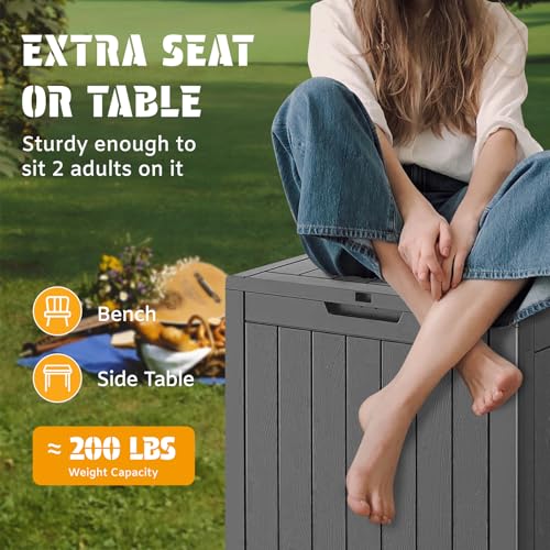 35 Gal Outdoor Storage Box Waterproof Lockable