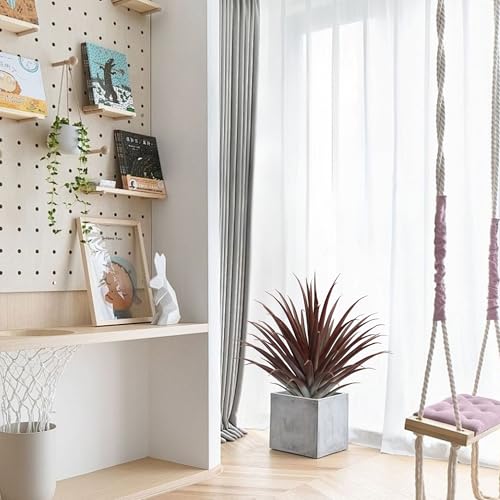 2 Pcs Artificial Aloe Vera Plants 27 Inch Red Fake Succulents Faux Agave Plant Potted for Indoor Outdoor Home Office Decor (2 Count)