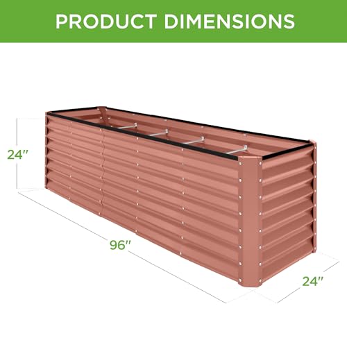 8x2x2ft Raised Outdoor Metal Garden Bed