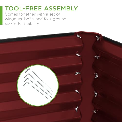 6x3x2ft Outdoor Metal Raised Garden Bed