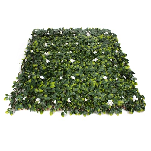 Artificial Greenery Bamboo Trellis for Privacy (White Rose Rattan)